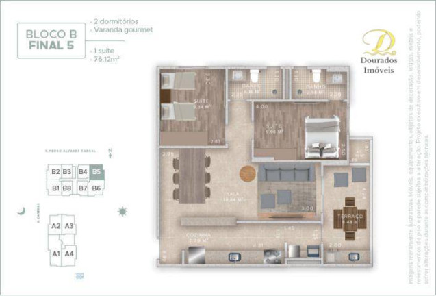 Imagem Apartamento com 2 Quartos à Venda, 76 m² em Aviação - Praia Grande Imagem Apartamento com 2 Quartos à Venda, 76 m² em Aviação - Praia Grande