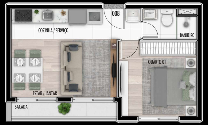 Imagem Apartamento com 2 Quartos à Venda, 47 m² em Santa Cândida - Curitiba Imagem Apartamento com 2 Quartos à Venda, 47 m² em Santa Cândida - Curitiba