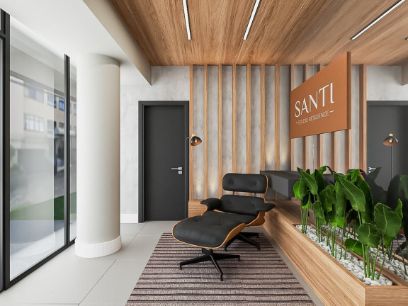 Imagem Apartamento com 1 Quarto à Venda, 20 m² em Mercês - Curitiba