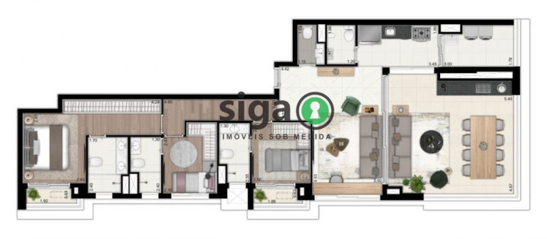 Apartamento com 3 Quartos à Venda, 131 m² em Campo Belo - São Paulo