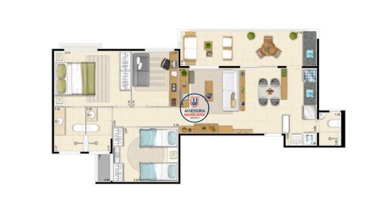 Imagem Apartamento com 3 Quartos para Alugar ou Temporada, 79 m² em Ponta Negra - Natal