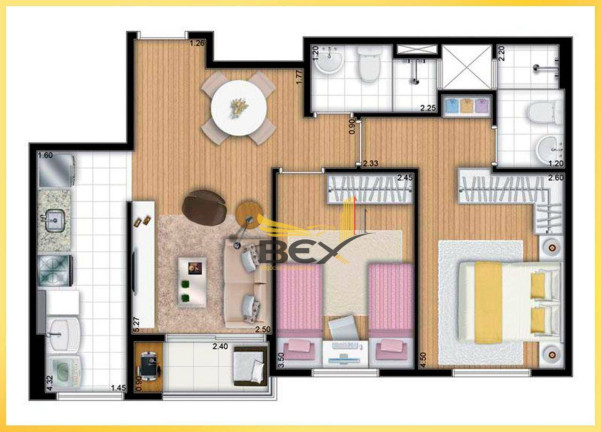 Imagem Apartamento com 2 Quartos à Venda, 59 m² em Bethaville I - Barueri
