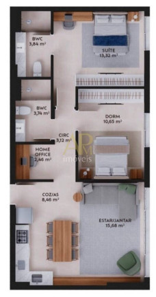 Imagem Apartamento com 2 Quartos à Venda, 71 m² em Pedra Branca - Palhoça Imagem Apartamento com 2 Quartos à Venda, 71 m² em Pedra Branca - Palhoça