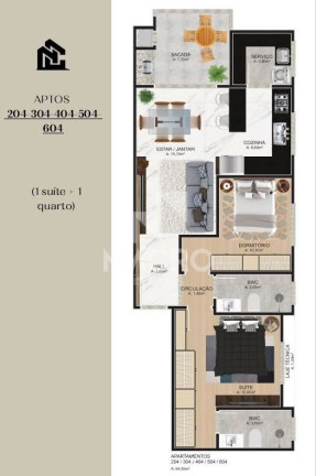 Apartamento com 2 Quartos à Venda, 84 m² em Centro - Jaraguá Do Sul