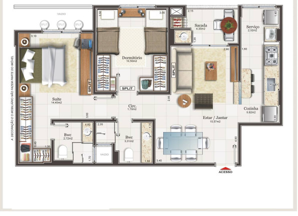 Imagem Apartamento com 2 Quartos à Venda, 69 m² em Estreito - Florianópolis