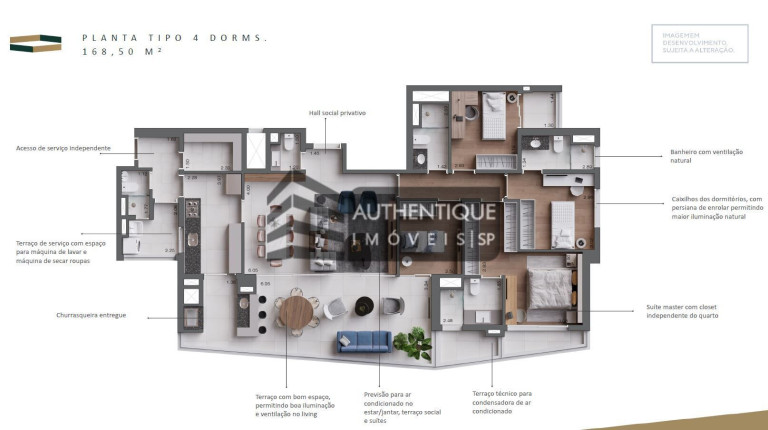 Imagem Apartamento com 4 Quartos à Venda, 168 m² em Brooklin - São Paulo Imagem Apartamento com 4 Quartos à Venda, 168 m² em Brooklin - São Paulo