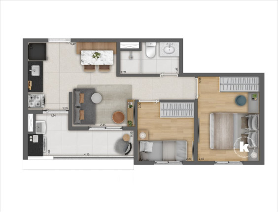 Imagem Apartamento com 2 Quartos à Venda, 38 m² em Ipiranga - São Paulo