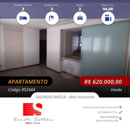 Imagem Apartamento com 3 Quartos à Venda, 94 m² em Sagrada Família - Belo Horizonte Imagem Apartamento com 3 Quartos à Venda, 94 m² em Sagrada Família - Belo Horizonte