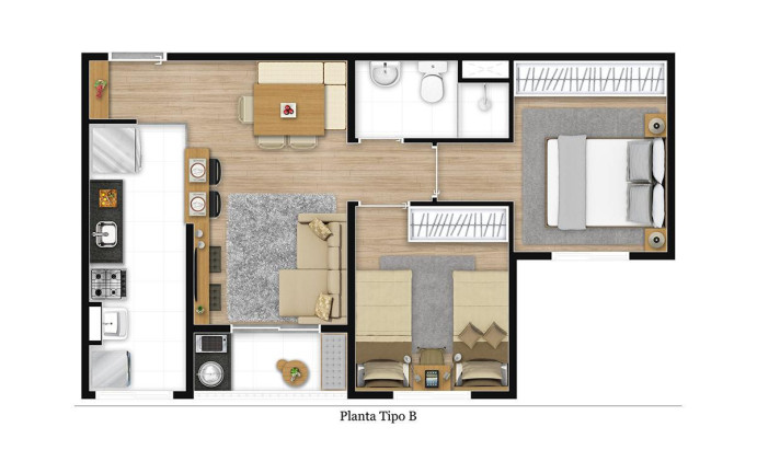Imagem Apartamento com 2 Quartos à Venda, 45 m² em Oasis Itu - Itu Imagem Apartamento com 2 Quartos à Venda, 45 m² em Oasis Itu - Itu