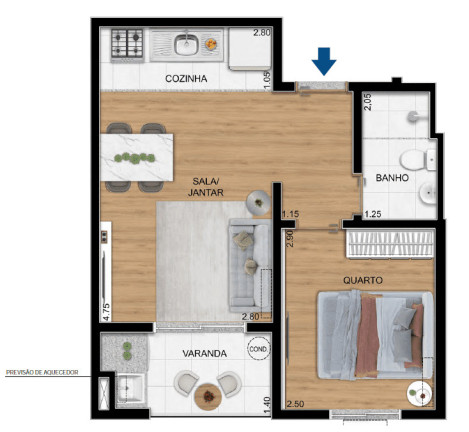 Imagem Imóvel com 2 Quartos à Venda, 40 m² em Todos Os Santos - Rio De Janeiro