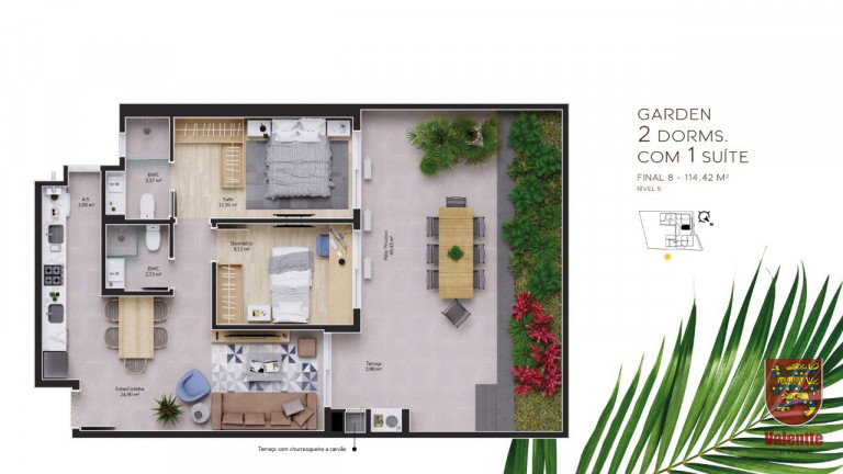 Imagem Apartamento com 2 Quartos à Venda,  em Cacupé - Florianópolis
