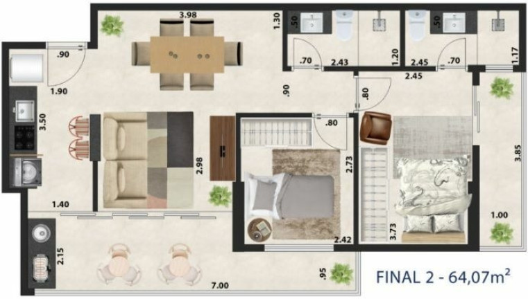 Imagem Apartamento com 2 Quartos à Venda, em Marapé - Santos Imagem Apartamento com 2 Quartos à Venda, em Marapé - Santos