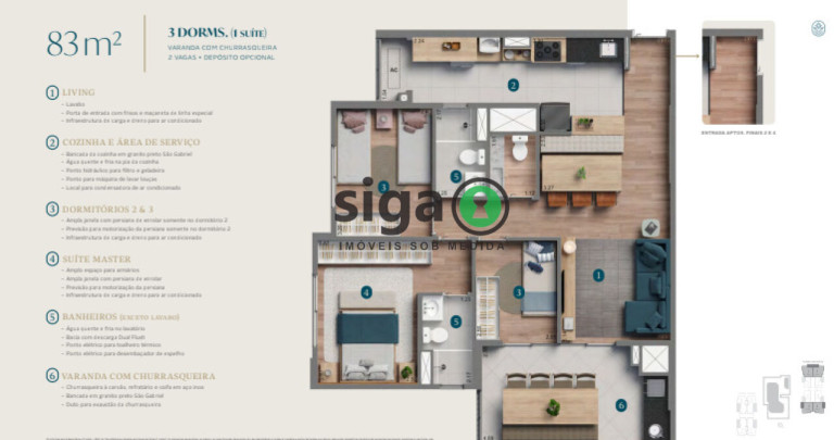Imagem Apartamento com 3 Quartos à Venda, 83 m² em Vila Andrade - São Paulo Imagem Apartamento com 3 Quartos à Venda, 83 m² em Vila Andrade - São Paulo