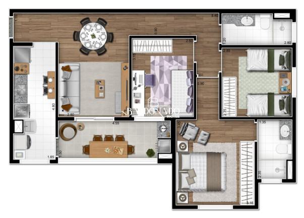 Imagem Apartamento com 2 Quartos à Venda, 69 m² em Bosque Flamboyant - Taubaté Imagem Apartamento com 2 Quartos à Venda, 69 m² em Bosque Flamboyant - Taubaté