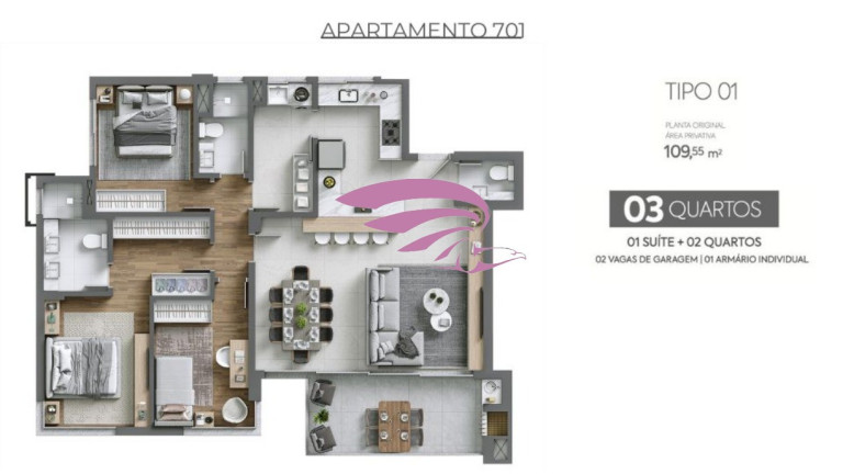 Imagem Imóvel com 3 Quartos à Venda, 108 m² em água Verde - Curitiba
