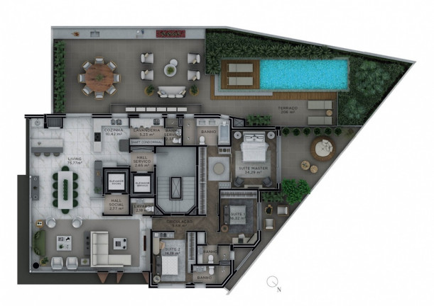 Imagem Cobertura com 4 Quartos à Venda, 412 m² em Bela Vista - Porto Alegre