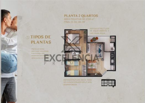 Imagem Apartamento com 2 Quartos à Venda, 47 m² em Capão Da Imbuia - Curitiba Imagem Apartamento com 2 Quartos à Venda, 47 m² em Capão Da Imbuia - Curitiba