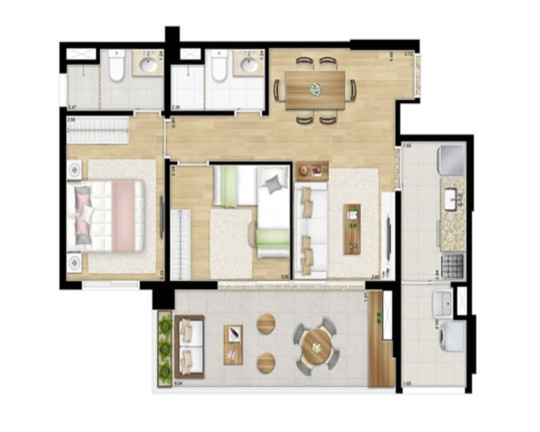 Imagem Apartamento com 2 Quartos à Venda, 107 m² em Tatuapé - São Paulo Imagem Apartamento com 2 Quartos à Venda, 107 m² em Tatuapé - São Paulo