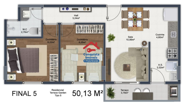 Imagem Apartamento com 2 Quartos à Venda, 50 m² em Mirim - Praia Grande Imagem Apartamento com 2 Quartos à Venda, 50 m² em Mirim - Praia Grande
