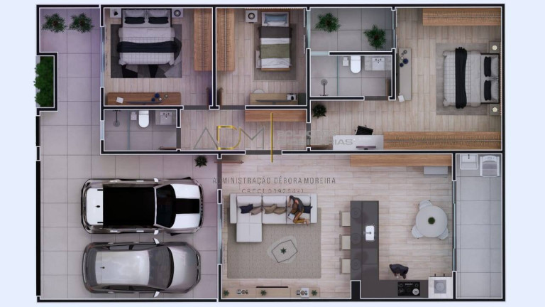 Imagem Casa com 3 Quartos à Venda, 135 m² em Residencial Ouro Verde - Botucatu