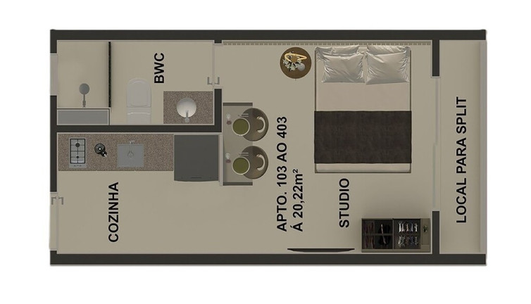 Imagem Apartamento com 1 Quarto à Venda, 32 m² em Graças - Recife