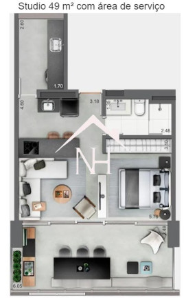 Imagem Apartamento com 1 Quarto à Venda, 49 m² em Vila Nova Conceição - São Paulo Imagem Apartamento com 1 Quarto à Venda, 49 m² em Vila Nova Conceição - São Paulo