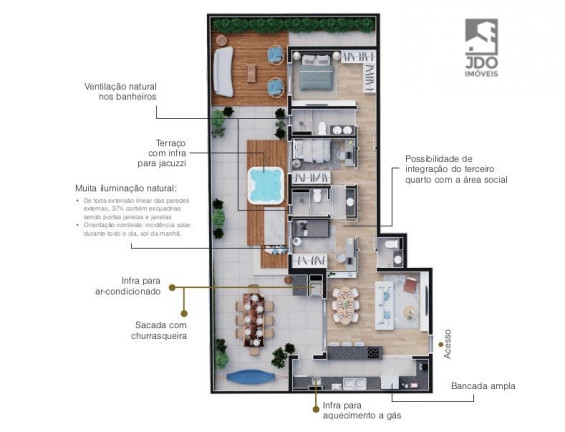 Imagem Apartamento com 3 Quartos à Venda, 173 m² em Boa Vista - Curitiba