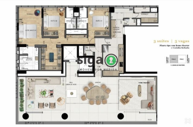 Apartamento com 3 Quartos à Venda, 232 m² em Pinheiros - São Paulo