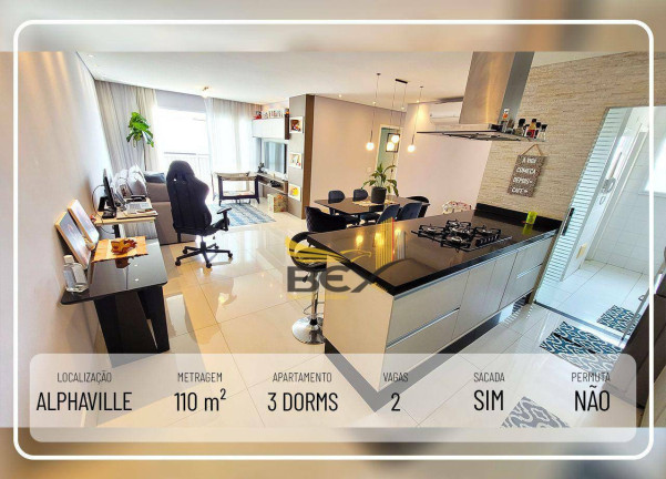 Imagem Apartamento com 3 Quartos à Venda, 110 m² em  Alphaville - Santana De Parnaíba