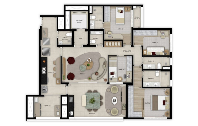Imagem Apartamento com 4 Quartos à Venda, 184 m² em Santo Amaro - São Paulo Imagem Apartamento com 4 Quartos à Venda, 184 m² em Santo Amaro - São Paulo