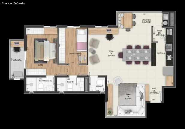 Imagem Apartamento com 3 Quartos à Venda, 86 m² em Vila Floresta - Santo André