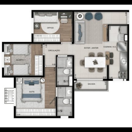 Imagem Apartamento com 3 Quartos à Venda, 61 m² em Jardim Ipê - Goiânia