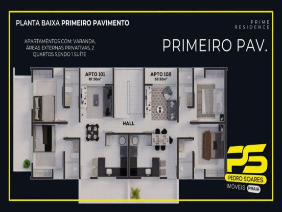 Imagem Apartamento com 2 Quartos à Venda, 68 m² em Jardim São Paulo - João Pessoa