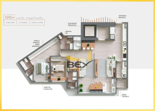 Imagem Apartamento com 3 Quartos à Venda, 126 m² em Alphaville Empresarial - Barueri