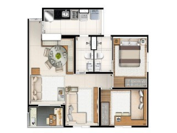 Imagem Apartamento com 3 Quartos à Venda, 59 m² em Belenzinho - São Paulo