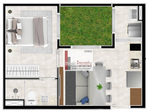 Imagem Apartamento com 1 Quarto à Venda, 30 m² em Jardim Trussardi - São Paulo