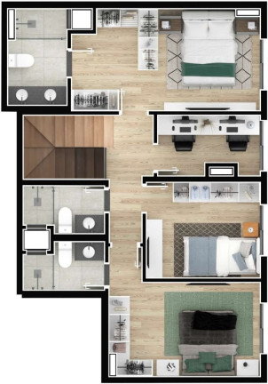 Imagem Apartamento com 3 Quartos à Venda, 85 m² em Boa Vista - Curitiba