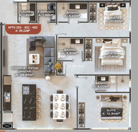 Imagem Apartamento com 2 Quartos à Venda, 95 m² em Canto Grande - Bombinhas