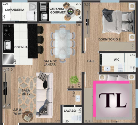 Imagem Apartamento com 3 Quartos à Venda, 70 m² em Vila Togni - Poços De Caldas