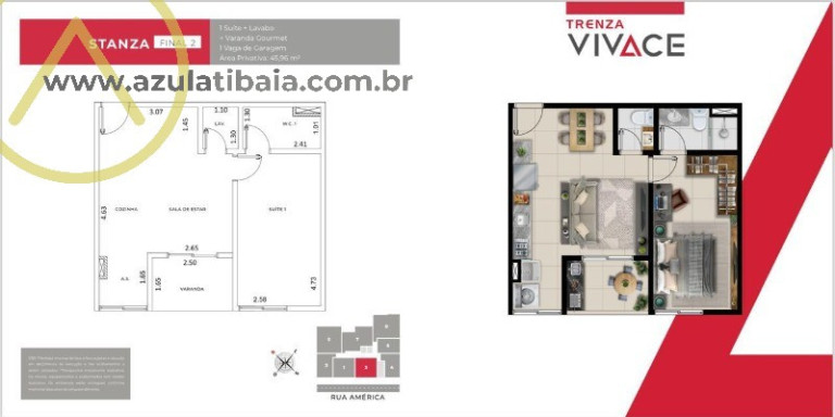 Imagem Apartamento com 1 Quarto à Venda, 46 m² em Atibaia Jardim - Atibaia