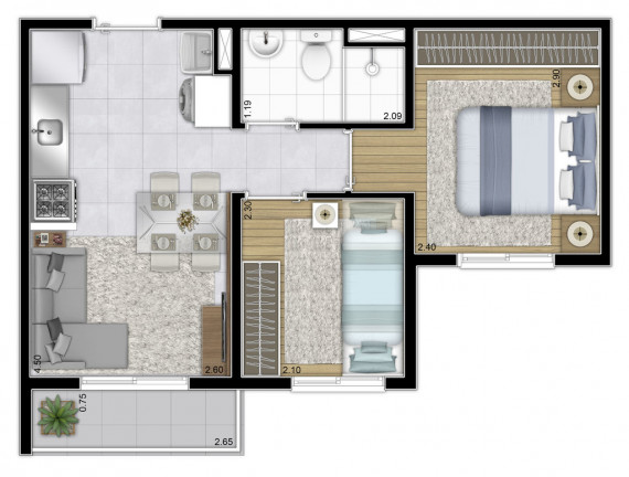 Imagem Apartamento com 2 Quartos à Venda, 34 m² em Mooca - São Paulo