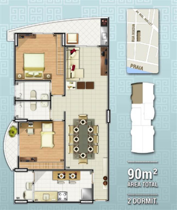 Imagem Apartamento com 2 Quartos à Venda, 90 m² em Forte - Praia Grande Imagem Apartamento com 2 Quartos à Venda, 90 m² em Forte - Praia Grande