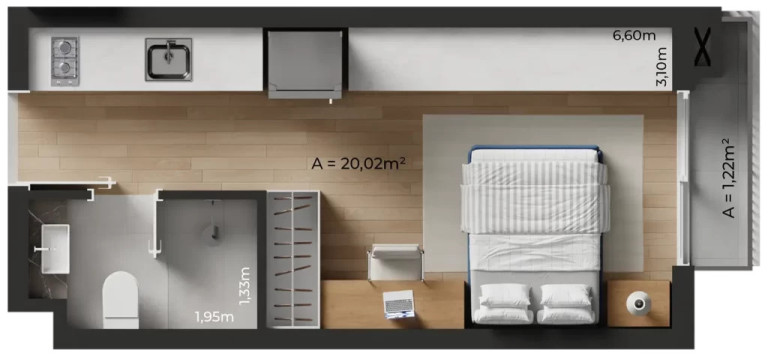 Imagem Apartamento com 2 Quartos à Venda, 60 m² em Praia De Belas - Porto Alegre Imagem Apartamento com 2 Quartos à Venda, 60 m² em Praia De Belas - Porto Alegre