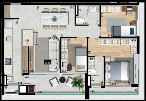 Imagem Apartamento com 2 Quartos à Venda, 94 m² em Bacacheri - Curitiba