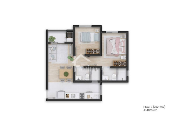Imagem Apartamento com 2 Quartos à Venda, 54 m² em Itaum - Joinville Imagem Apartamento com 2 Quartos à Venda, 54 m² em Itaum - Joinville