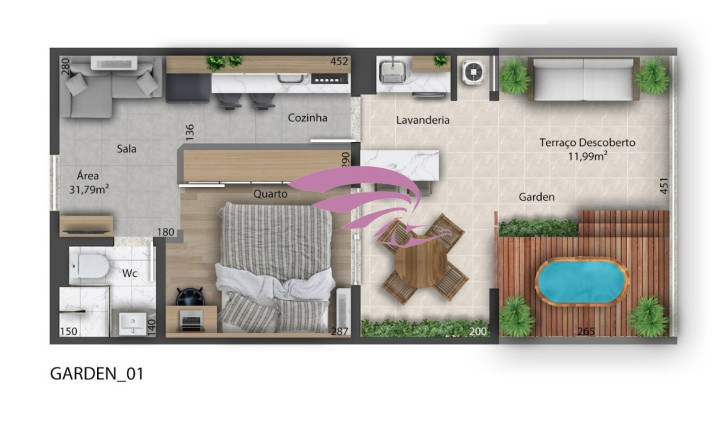 Imagem Imóvel com 2 Quartos à Venda, 46 m² em Bacacheri - Curitiba Imagem Imóvel com 2 Quartos à Venda, 46 m² em Bacacheri - Curitiba