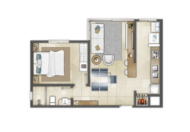 Imagem Apartamento com 1 Quarto à Venda, 40 m² em Engenho Velho - Torres Imagem Apartamento com 1 Quarto à Venda, 40 m² em Engenho Velho - Torres