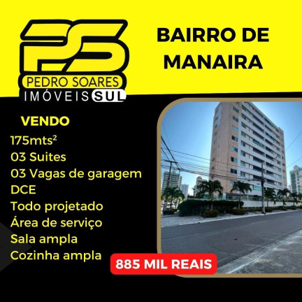Imagem Flat com 3 Quartos à Venda, 175 m² em Manaíra - João Pessoa