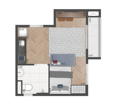 Apartamento com 2 Quartos à Venda, 36 m² em Moema - São Paulo