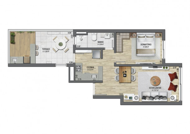 Imagem Apartamento com 1 Quarto à Venda, 55 m² em Menino Deus - Porto Alegre